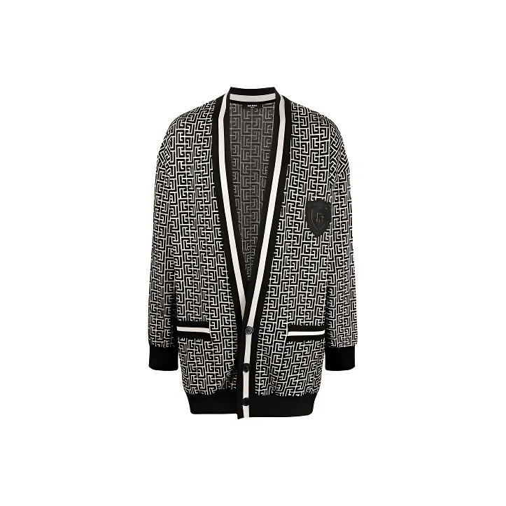 BALMAIN Loose Fit Knitwear Men's Black-0