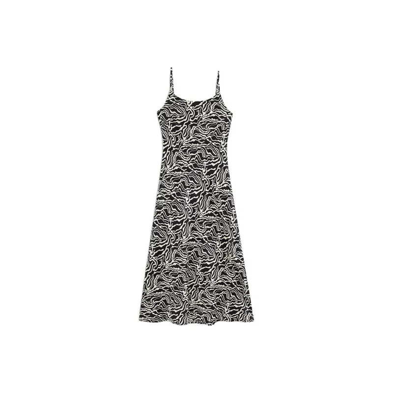 INSUN Slip Dresses Women's Black White-0