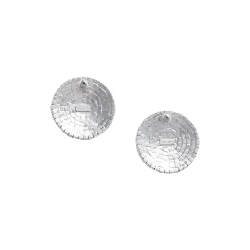 Self portrait Brass Earrings Unisex Silver-2