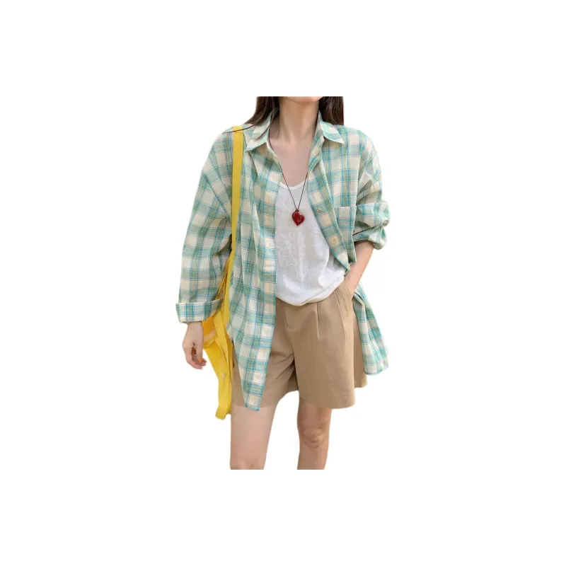 GOSO Shirts Women's Green Plaid-0