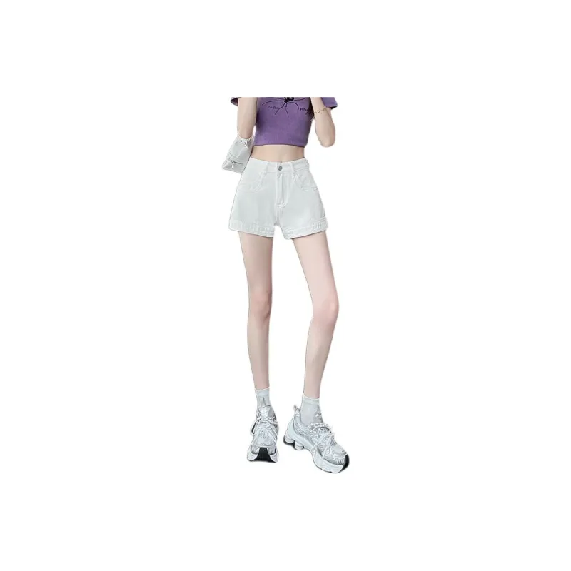 Mu Xiao Xin Denim Shorts Women's-0