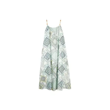 ELLE Slip Dresses Women's Blue Green