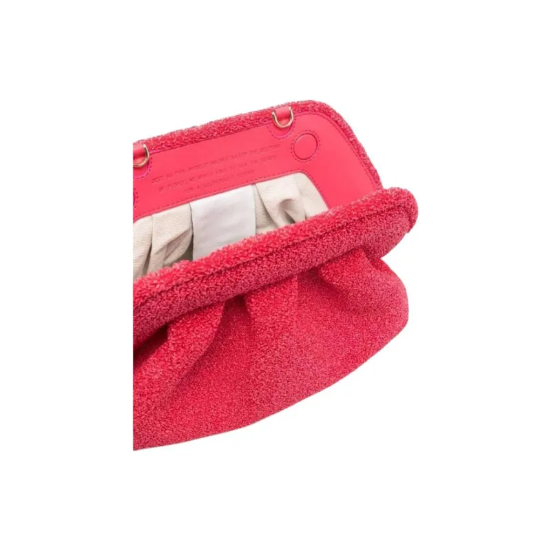 THEMOIRE Polyester One Shoulder Crossbody Clutches Women's Fuchsia-3