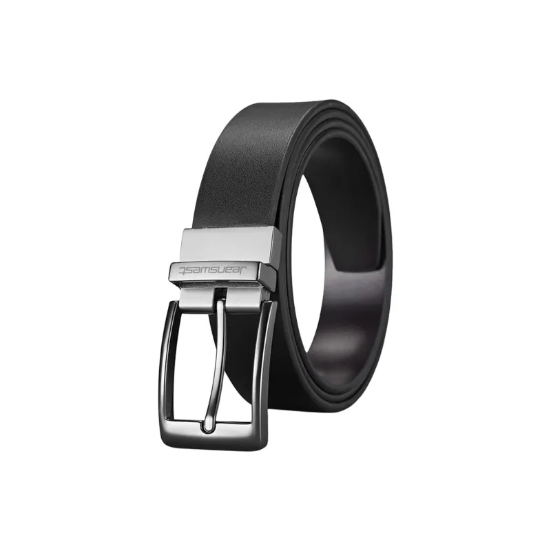 JEANSWEST Cow Split Leather Belts Men's 3.5cm-0