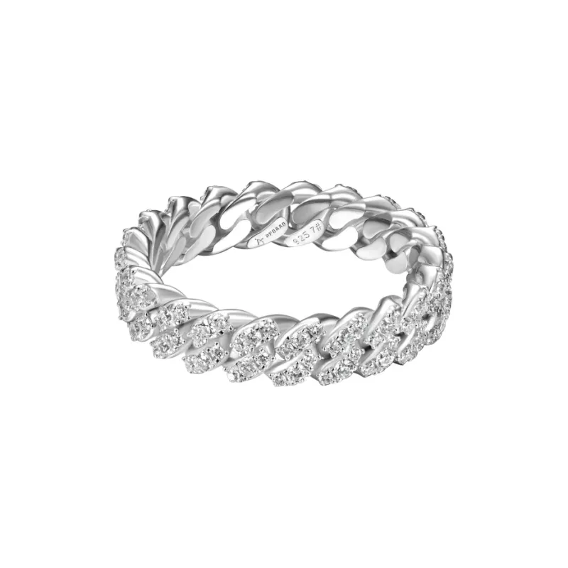 APORRO 925 Sterling Silver Rings Unisex 18K White Gold Plated/14K Gold Plated-2