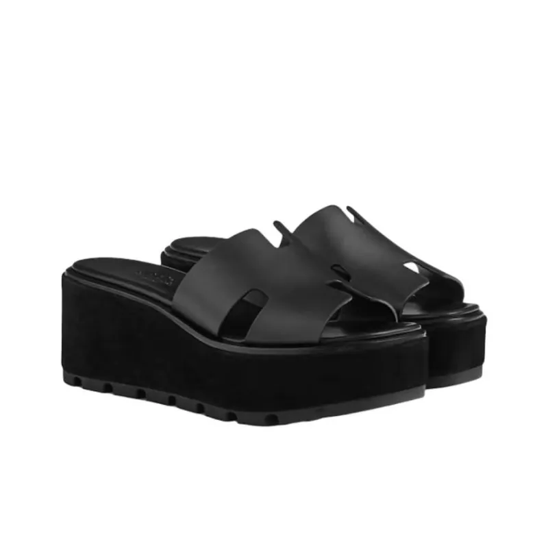 HERMES Eze Slide Slippers Women's Black-1