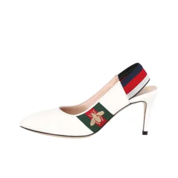 GUCCI Sylvie Slim Heel High Heels Women's White