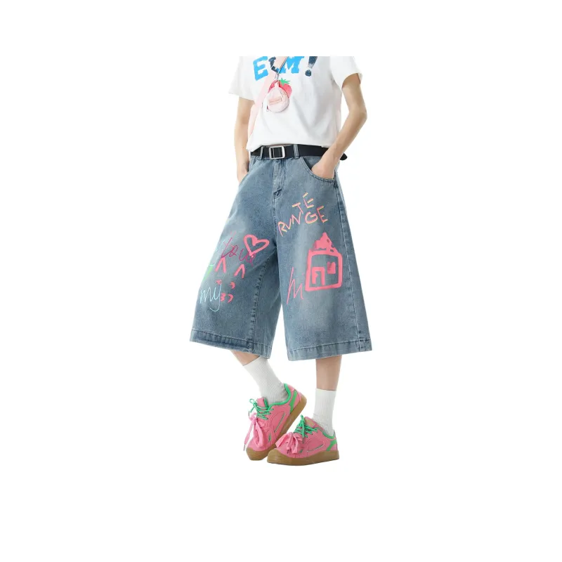 RVANGUARD Denim Shorts Unisex Light Blue-0