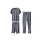 Iron Gray Crew Neck Three-Piece Set