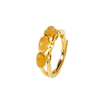 CUIYOUSHIJIA Hetian Jade Rings Sugar Jade Women's