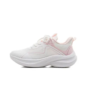 HUANQIU Cushioning, Breathable, Supportive Low Top Casual Running Shoes Women's White Pink