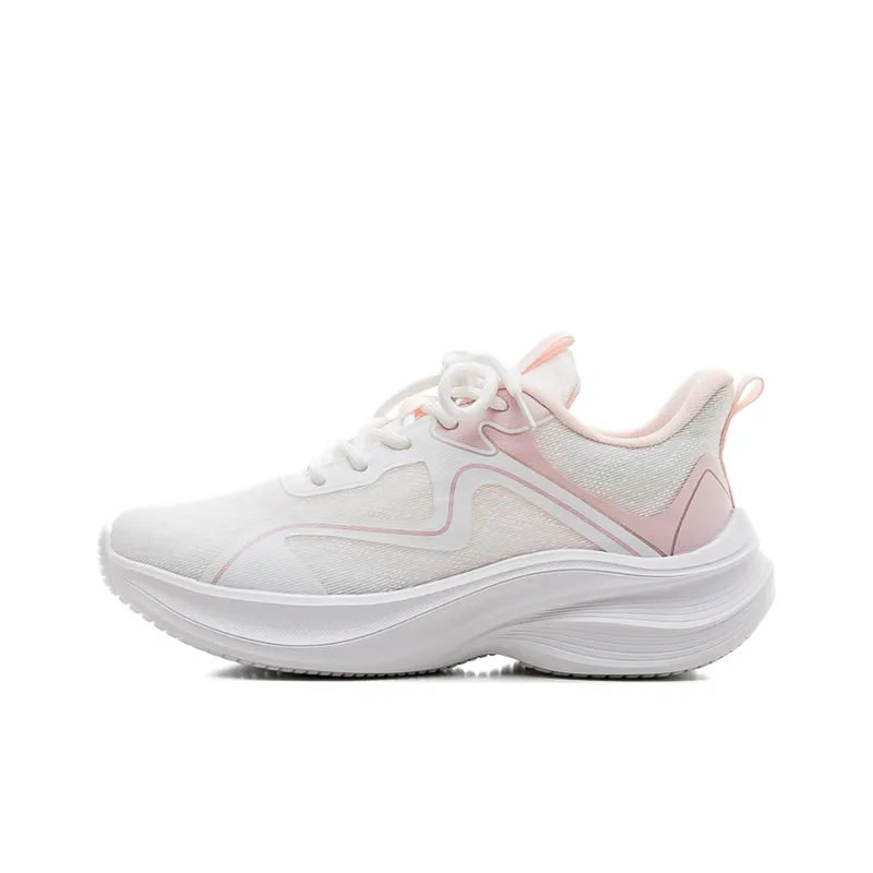 HUANQIU Cushioning, Breathable, Supportive Low Top Casual Running Shoes Women's White Pink-0