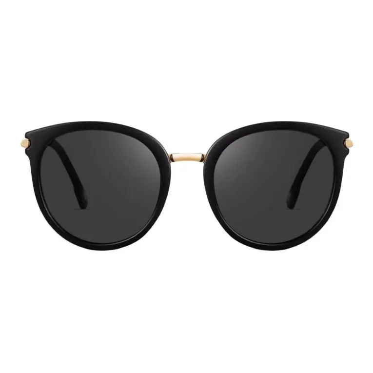 CAPONI TR/Memory Plastic Metal TR90 Cat Eye Sunglasses Unisex Black-1