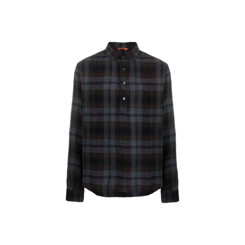 Barena Plaid Pattern Cotton-blend Shirt-0