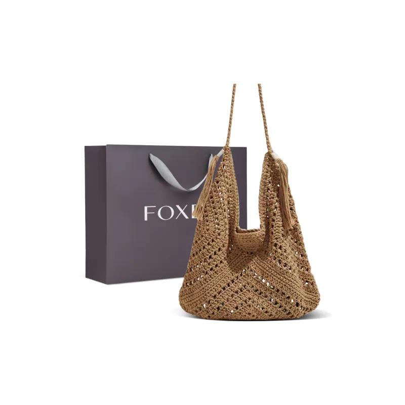 FOXER Knitted Fabric Shoulder Bag Women's Multicolor-4
