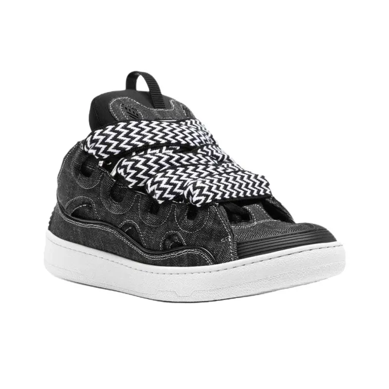Lanvin Low Top Skateboard Shoes Men's Black-2
