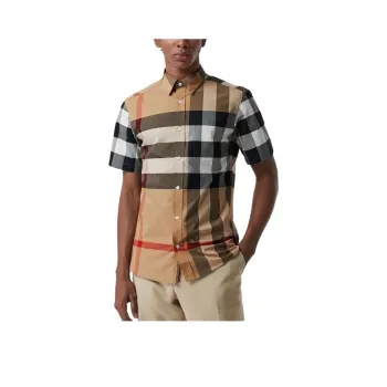 Burberry Shirts Men Camel