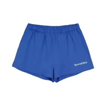 SPORTY & RICH Serif Logo Disco Shorts