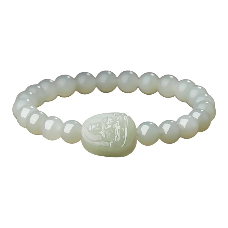 BYTHERE Hetian Jade Bracelets Pale Greenish White Jade Women's-10
