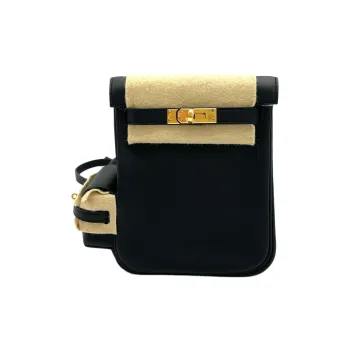 HERMES Swift Leather Backpack Women's 89 Nior Black