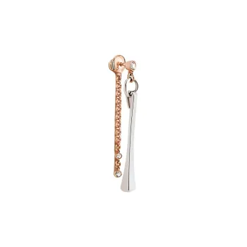 HERMES 925 Sterling Silver Earrings Women's Rose Gold