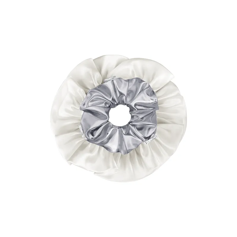 ZEGL PU Leather Satin Hair Tie Women's-0