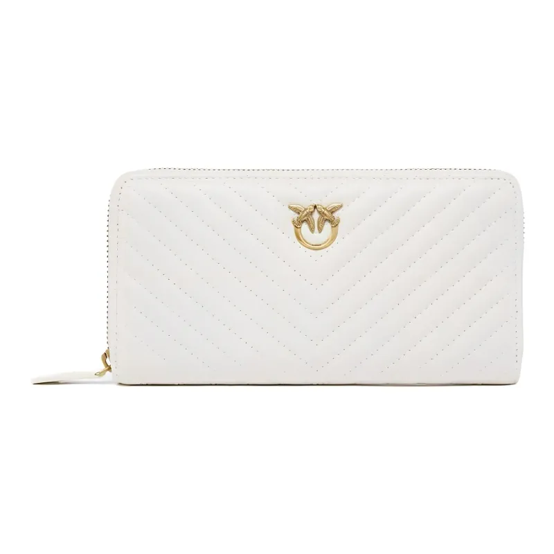 PINKO Sheepskin Wallet Women's Ecru-0