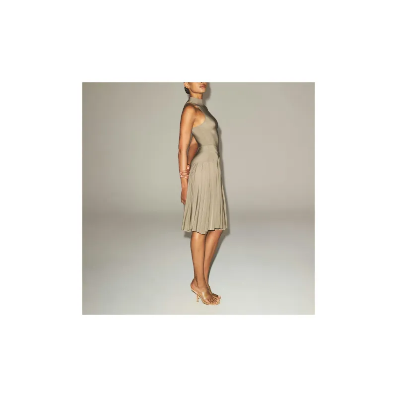 SKIMS SS25 MILKY SHEER HIGH NECK MIDI DRESS Sleeveless Dress Women's-4