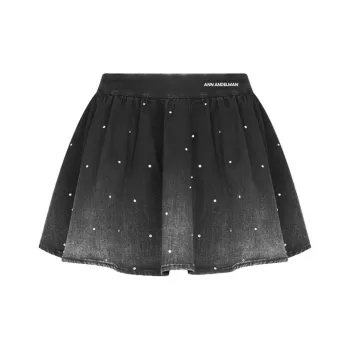 ANN ANDELMAN Denim Short Skirts Women's