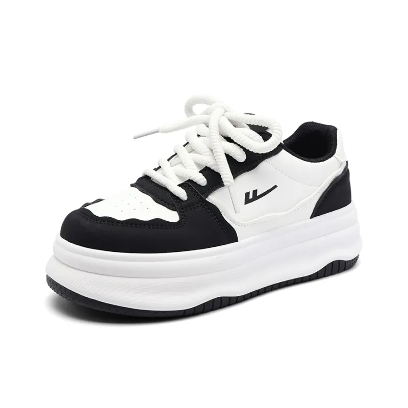 Warrior Anti Slip Wear Resistant Low Top Skateboard Shoes Women's White Black-1