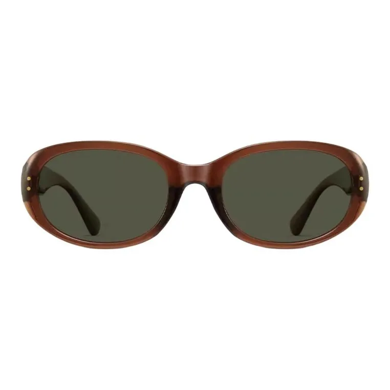 CAPONI TR/Memory Plastic Oval Sunglasses Unisex Multicolor-5