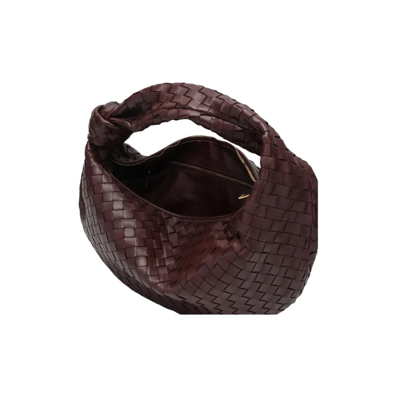 Bottega Veneta JODIE Leather Handbag Women's Brown-4
