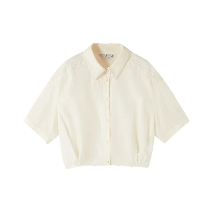 XIANGYING Shirts Women's Heron White-0