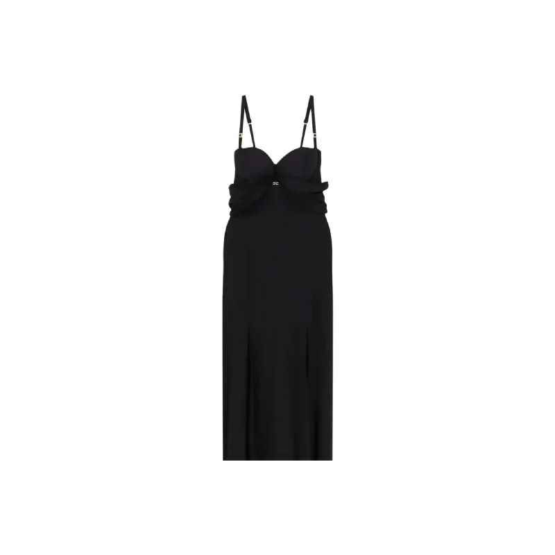 Elisabetta Franchi Corset Red Carpet Crepe Jersey Dress-5