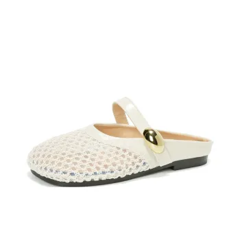 QITUMAUL Rubber Sole Abrasion Resistant Slip Resistant Closed Toe Slippers Women's