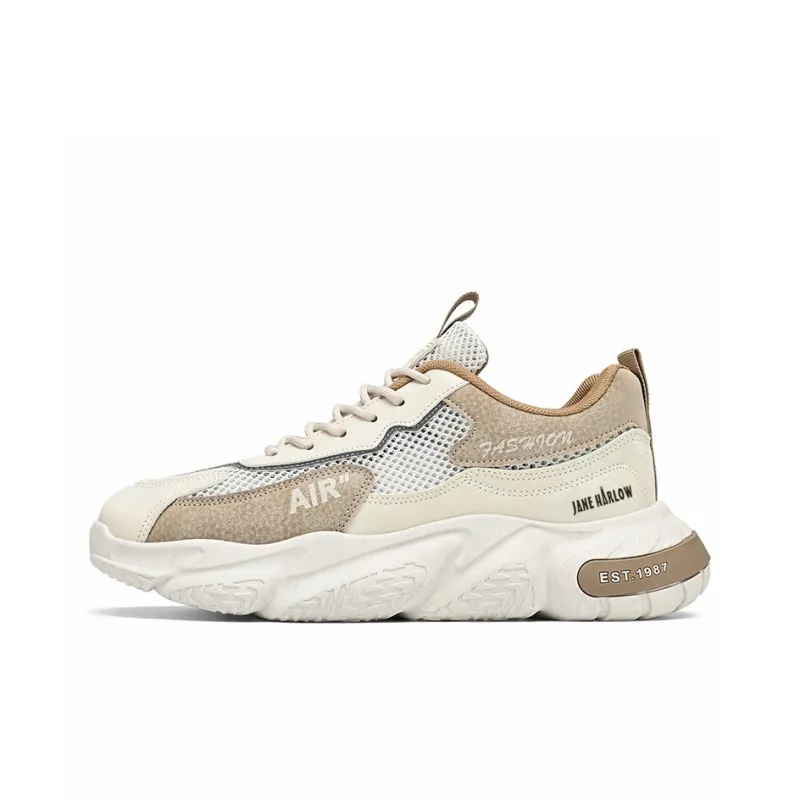 JANE HARLOW Slip Resistant, Abrasion Resistant, Breathable Low Top Chunky Sneakers Men's-9