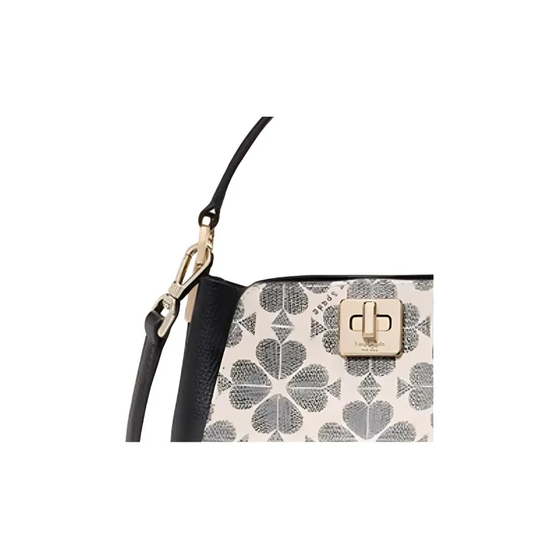 Kate Spade Flower Artificial Leather Shoulder Bag, Crossbody Bag, Handbag Mini Women's Black-2