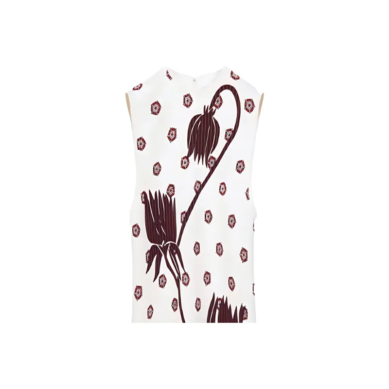 Chloe SS21 Sleeveless Dress Women's White-3