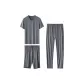 Iron Gray V-Neck Three-Piece Set