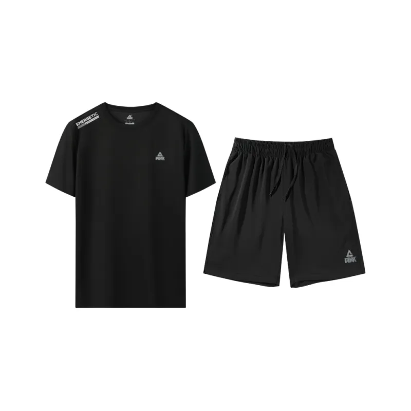 PEAK Casual Sportswear Unisex Two Piece Set Black-0