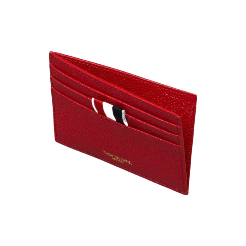 THOM BROWNE· Calfskin Card Holder Regular Men's Red-1