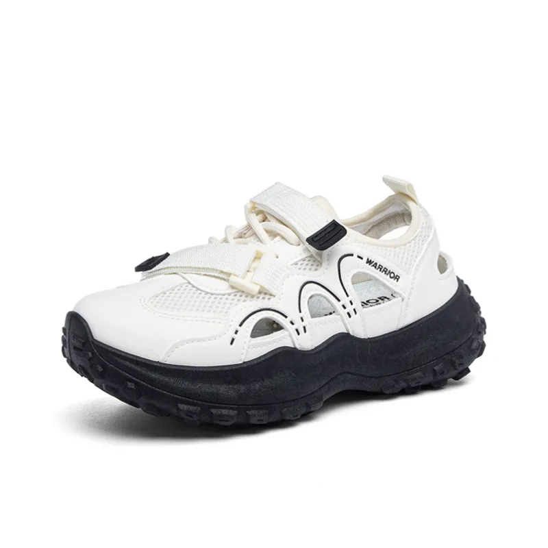 Warrior Slip Resistant Odor Resistant Abrasion Resistant River Trekking Shoes Women's Beige Black-1
