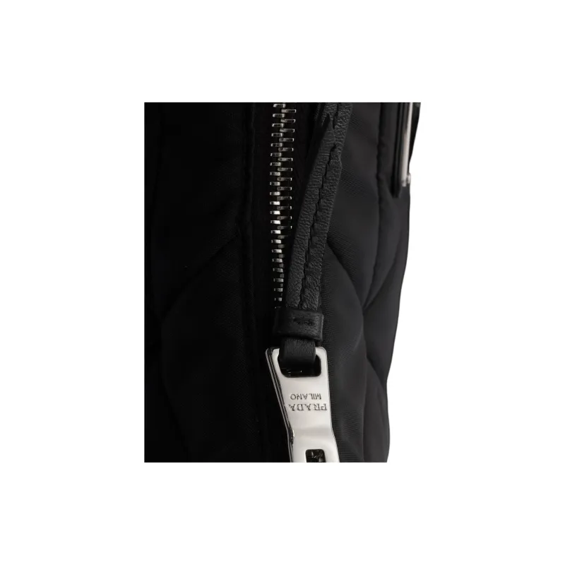 PRADA Recycled Polyamide Shoulder Bag Women's Black-4
