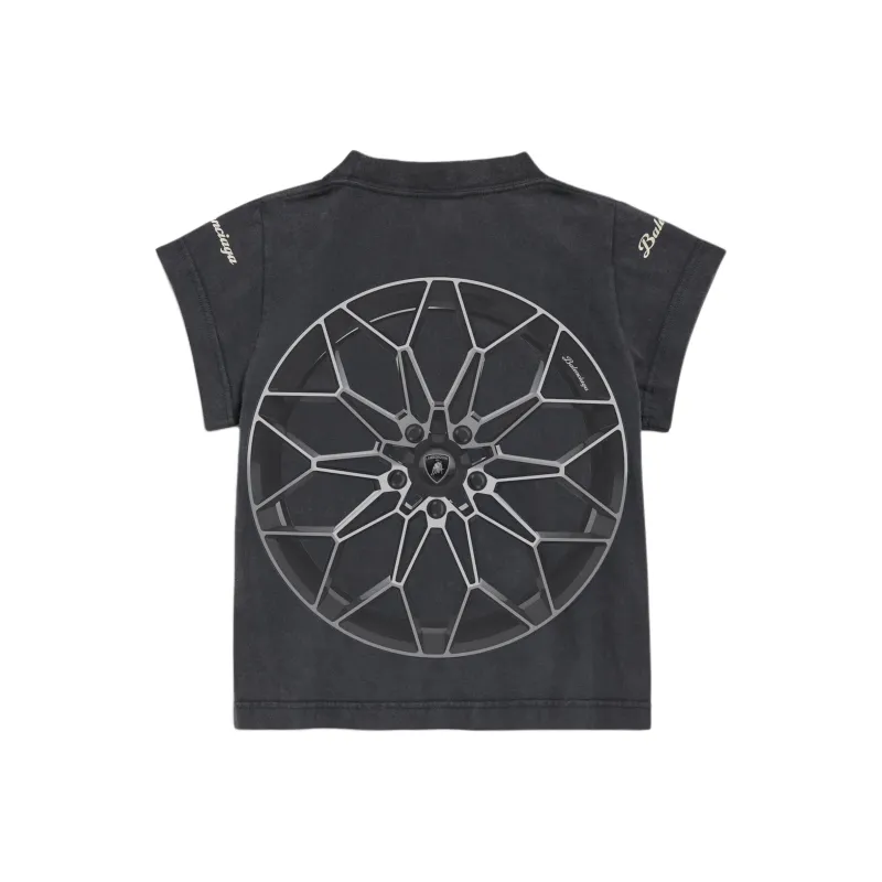 Balenciaga x Automobili Lamborghini Regular T Shirt Women's Black Slim Fit-1