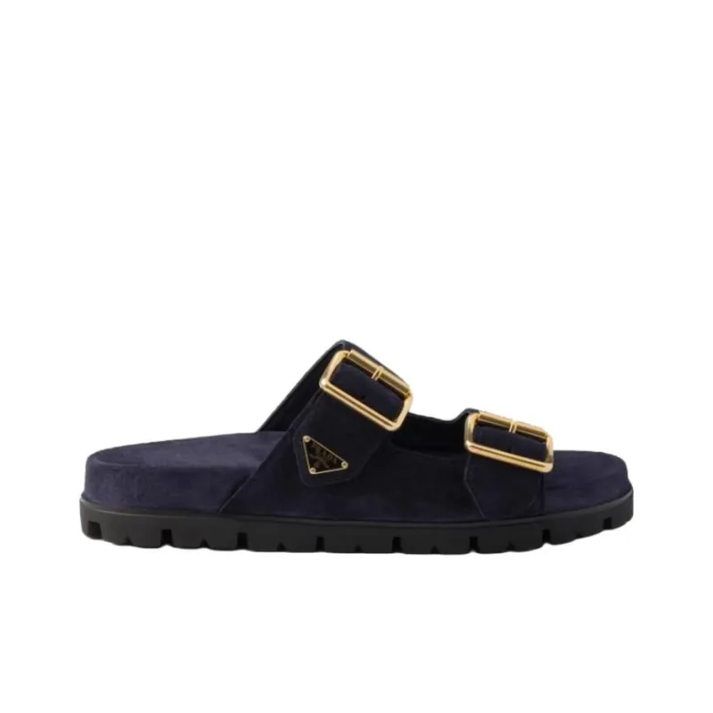 PRADA Slide Slippers Women's Blue-1