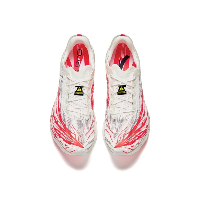 Anta C10 Pro Anti Slip Wear Resistant Low Top Marathon Running Shoes Women's White Red-2