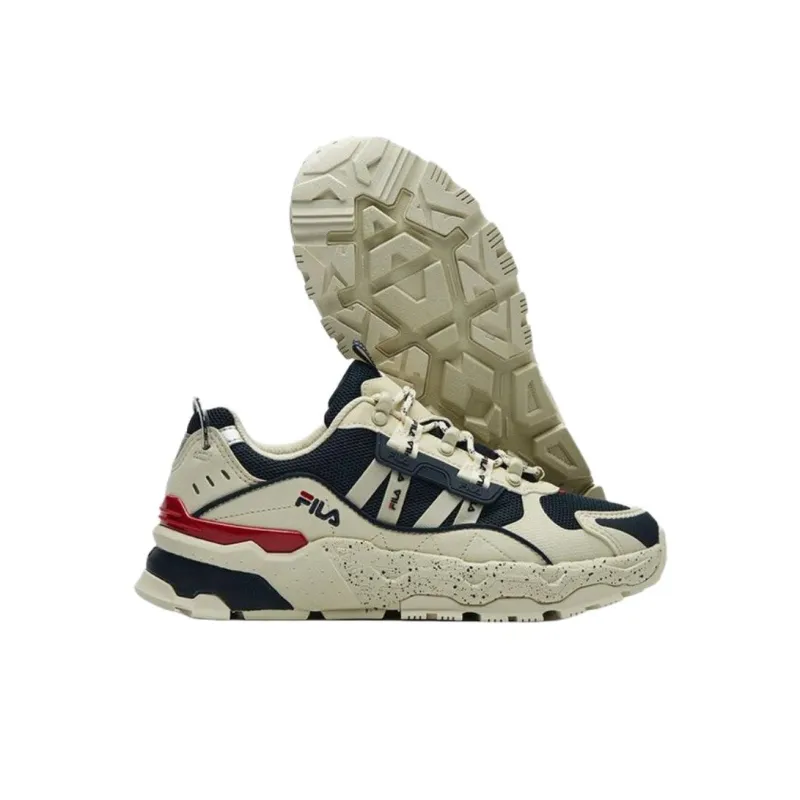 FILA TREK Anti Slip Wear Resistant Low Top Casual Shoes Women's White-3