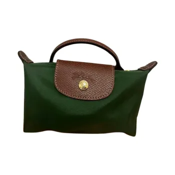 LONGCHAMP Le Pliage Nylon Dumpling Bag Handbag Women's British Green