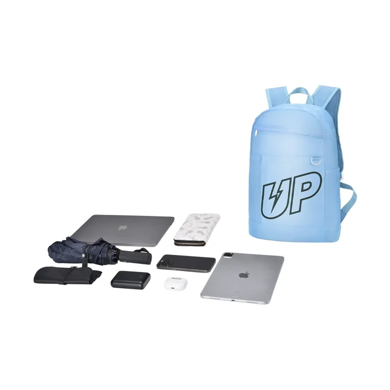 TURN UP Polyester Students Backpack Regular Unisex Light Blue-4