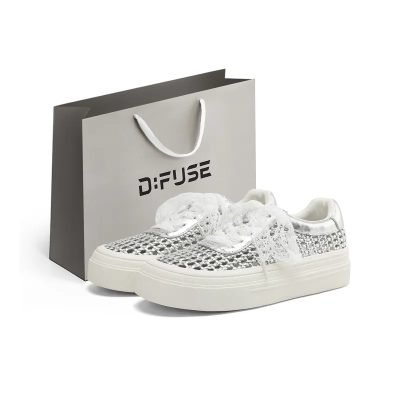 D FUSE SCANDINAVIA Abrasion Resistant Height Increasing Low Top Skateboard Shoes Women's-7